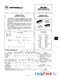 Datasheet MC10100FN manufacturer Motorola